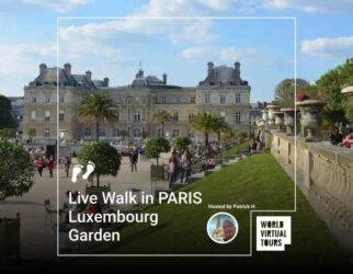 Live walk in paris luxembourg garden