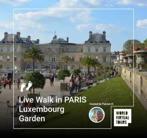 Live walk in paris luxembourg garden