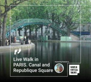 Live walk in paris. Canal and republique square