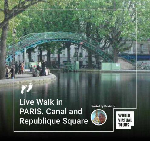 Live walk in paris. Canal and republique square