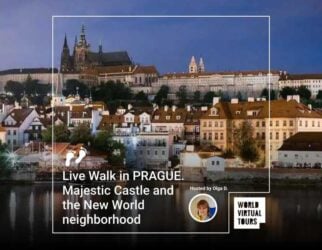 Home 247 Live walk in prague. Majestic castle and the new world neighborhood