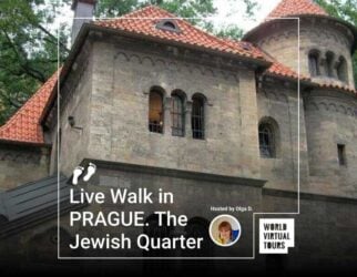 Live walk in prague. The jewish quarter