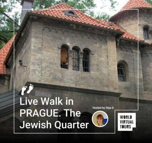 Live walk in prague. The jewish quarter