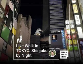 Home 214 Live walk in tokyo. Shinjuku by night