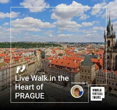 Live walk in the heart of prague