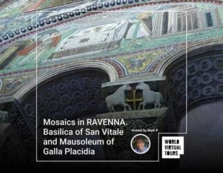 Mosaics in ravenna. Basilica of san vitale and mausoleum of galla placidia