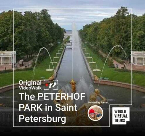 The peterhof park in saint petersburg