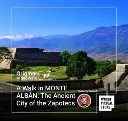 A walk in monte albán. The ancient city of the zapotecs