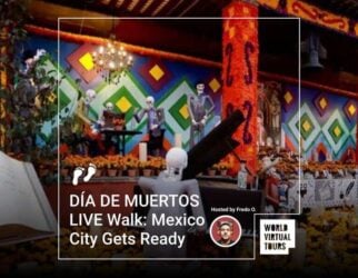 Día de muertos live walk: mexico city gets ready