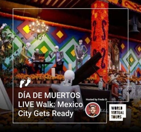 Día de muertos live walk: mexico city gets ready
