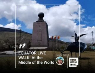 Equator live walk: at the middle of the world