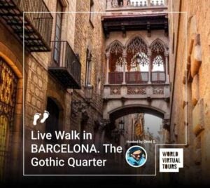 Live walk in barcelona. The gothic quarter