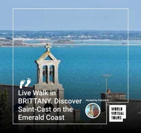 Live walk in brittany. Discover saint-cast on the emerald coast