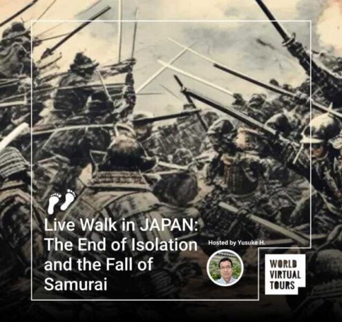 Live walk in japan: the end of isolation and the fall of samurai