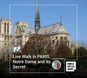 Live walk in paris. Notre dame and its secret