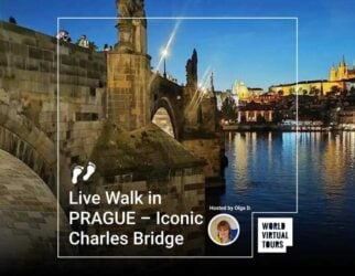 Live walk in prague – iconic charles bridge