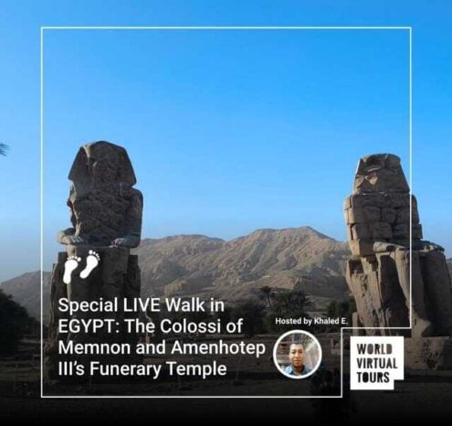 Special live walk in egypt: the colossi of memnon and amenhotep iii’s funerary temple